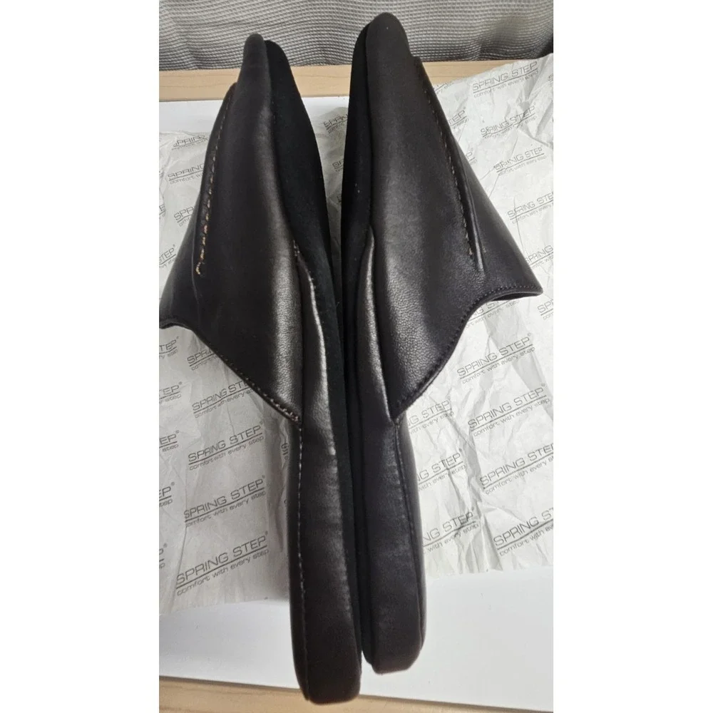 Spring Step Men Nigel Leather Slipper Black Nubuck‎ EU 46 / US 12-12.5 NEW